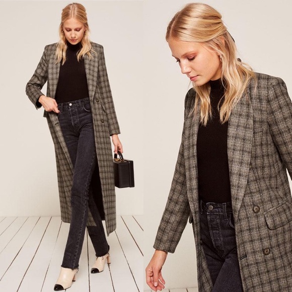 Reformation Jackets & Blazers - Reformation NWT Hackney Coat in Wilamette Plaid